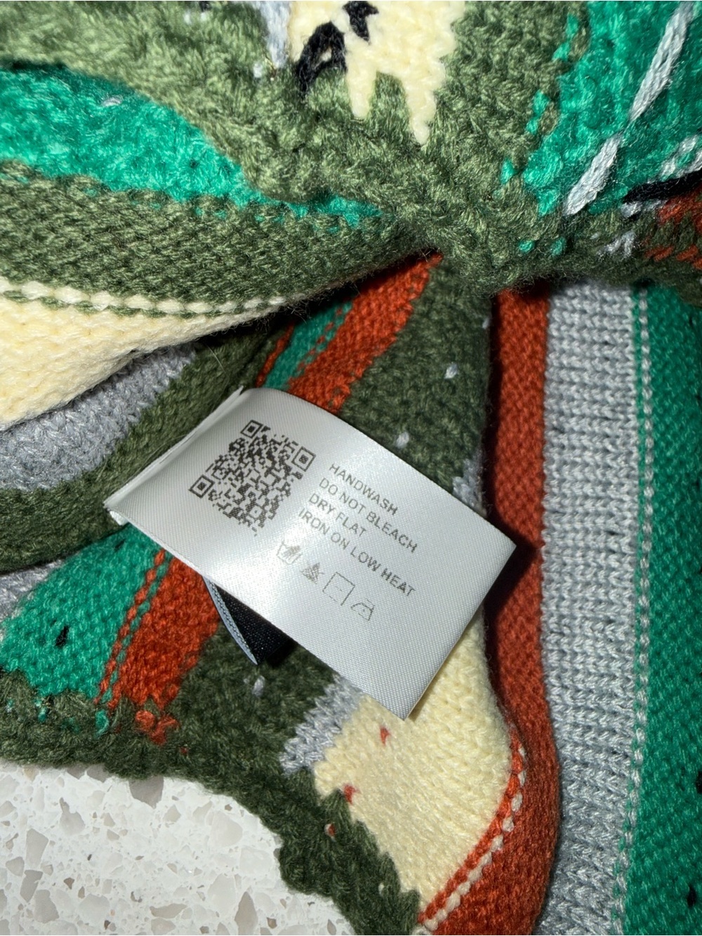Cider - Striped Knit Button-Front Crop Top - Green Multi - Picture 8 of 8